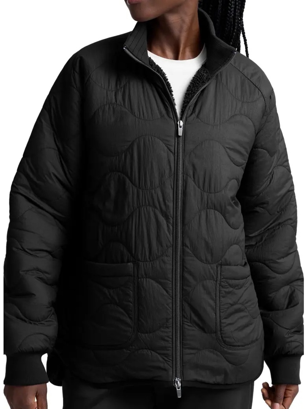 BEYOND YOGA REVERSIBLE QUILTED JACKET BLACK - XL